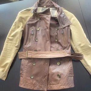 Burberry leather jacket almost new